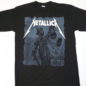 Metallica T-Shirt And Justice For All Heavy Metal Rock Band Graphic 86